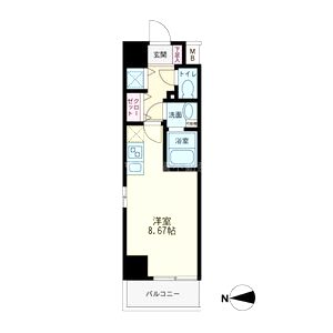 JMFレジデンス大阪福島の間取り図