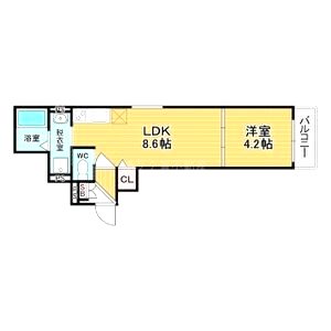 グリッター上新庄の間取り図