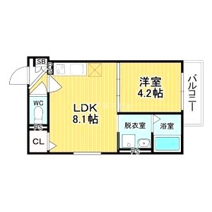 グリッター上新庄の間取り図