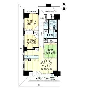 ライオンズ四条烏丸セントマークスの間取り図