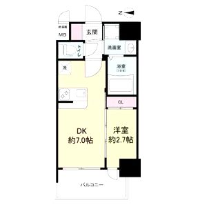 セレニテ新大阪ミラク壱番館の間取り図