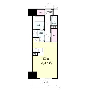 ドゥーエ立売堀の間取り図