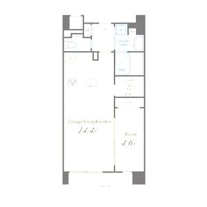 グランヴィラッセ北梅田の間取り図