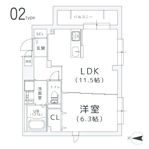 TRICERA Courtの間取り図