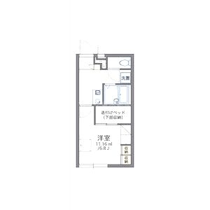 レオパレス旭ヶ丘の間取り図