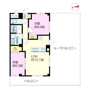 アーク美章園の間取り図