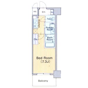 ミュプレ北浜の間取り図
