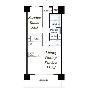 ブル フォルトゥーナ扇町の間取り図
