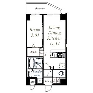 ルアナ北梅田の間取り図