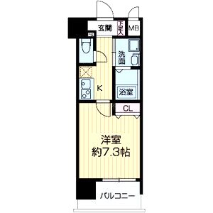 エス・キュート城東中央の間取り図