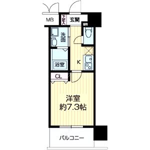 エス・キュート城東中央の間取り図
