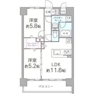 ルミエール北梅田の間取り図