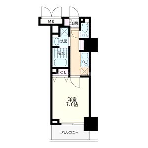ハビテ靱センターコートの間取り図