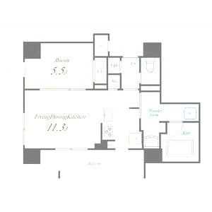 SKYレジデンス大阪梅田の間取り図