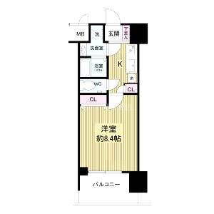 グランカーサ梅田北の間取り図