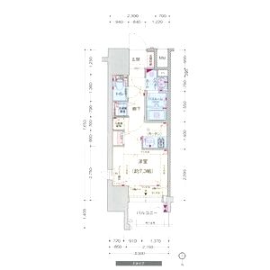 プレサンスタワー北浜の間取り図
