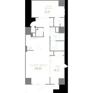 Wonnal堺筋本町(ワンナルサカイスジホンマチ)の間取り図
