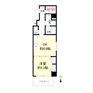 フレンシアノイエ内本町(旧ラクラス内本町)の間取り図