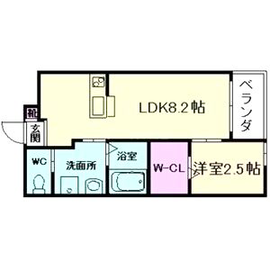 リアコート高井田中央EASTの間取り図
