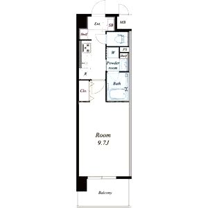 ラルシェパルク新大阪の間取り図