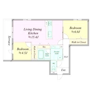 SunSky鳳西町の間取り図