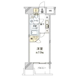 パークリュクス大阪京町堀 902号室の間取り図