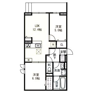 クラシスト深江北の間取り図