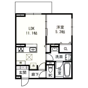 クラシスト深江北の間取り図