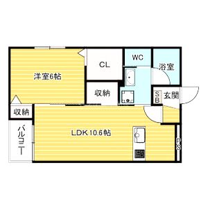 Chaton美穂ヶ丘の間取り図