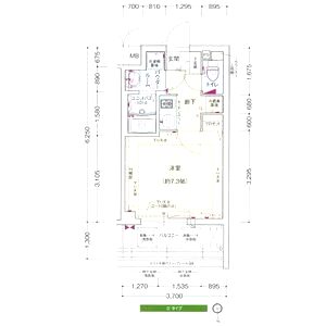 プレサンス谷町リーベの間取り図