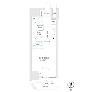 パークアクシス四ツ橋の間取り図