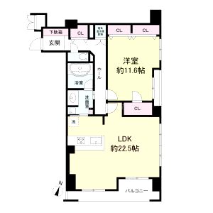 グレンパーク梅田北の間取り図