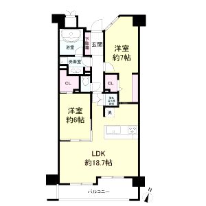 グレンパーク梅田北の間取り図