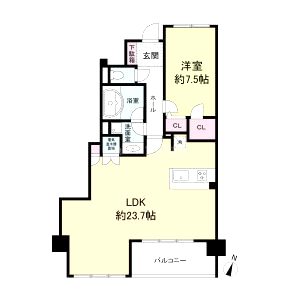 グレンパーク梅田北の間取り図