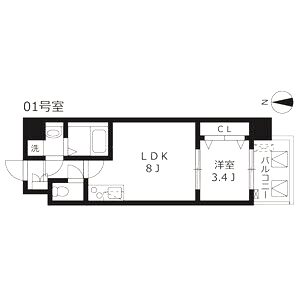 エムブイインプ大阪放出の間取り図