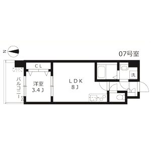 エムブイインプ大阪放出の間取り図