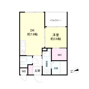 アリス・マナーガーデン谷町の間取り図