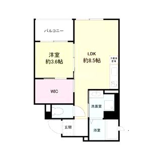 アリス・マナーガーデン谷町の間取り図