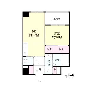 アリス・マナーガーデン谷町の間取り図