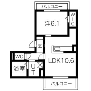 グランスタ花山の間取り図