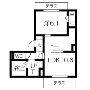 グランスタ花山の間取り図