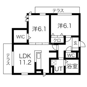 グランスタ花山の間取り図