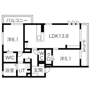 ルクリア A棟の間取り図