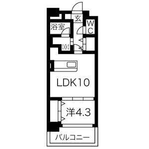 MISTRAL姫路駅前の間取り図
