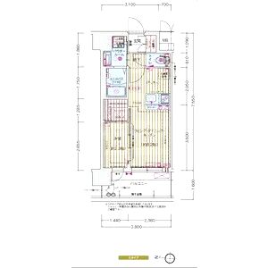 プレリスNEO大阪十三エルヴィオンの間取り図