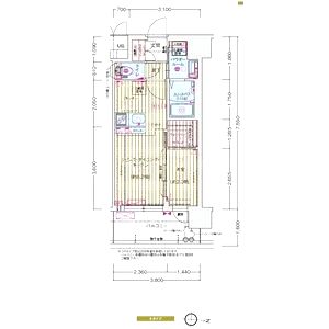 プレリスNEO大阪十三エルヴィオンの間取り図