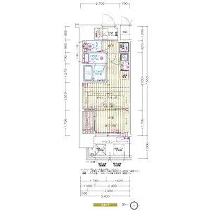 プレリスNEO大阪十三エルヴィオンの間取り図