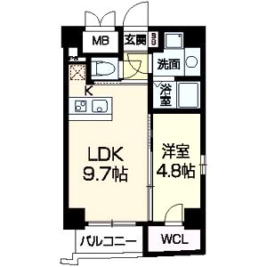 セレニテ甲子園IIの間取り図
