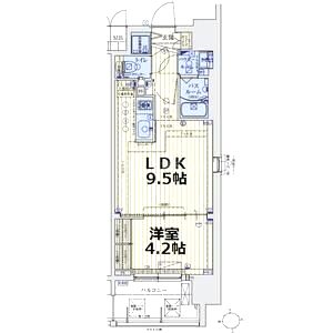 スワンズシティ大手前レーヴェの間取り図
