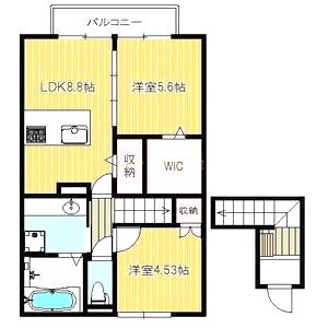 ローゼラルジュ A棟の間取り図